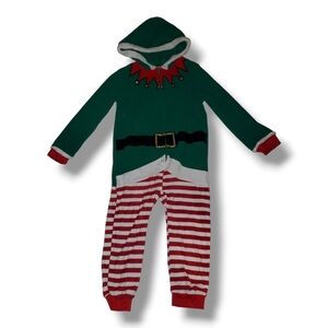 Festive Elf Costume for Kids - Green and Red